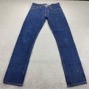 Gustin Men's Slim Fit Button Fly American-Made Selvedge Denim Jeans  |  Size: 34